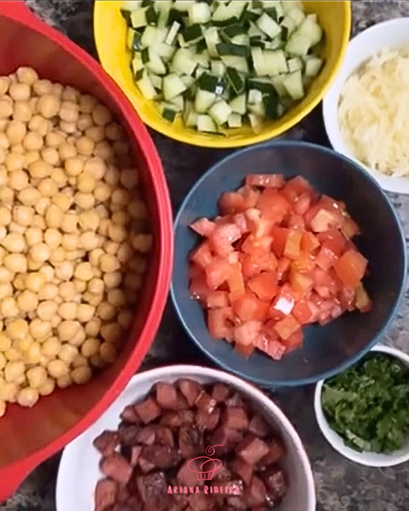 Como Fazer Salada de Grão de Bico - arianaribeiros.com.br