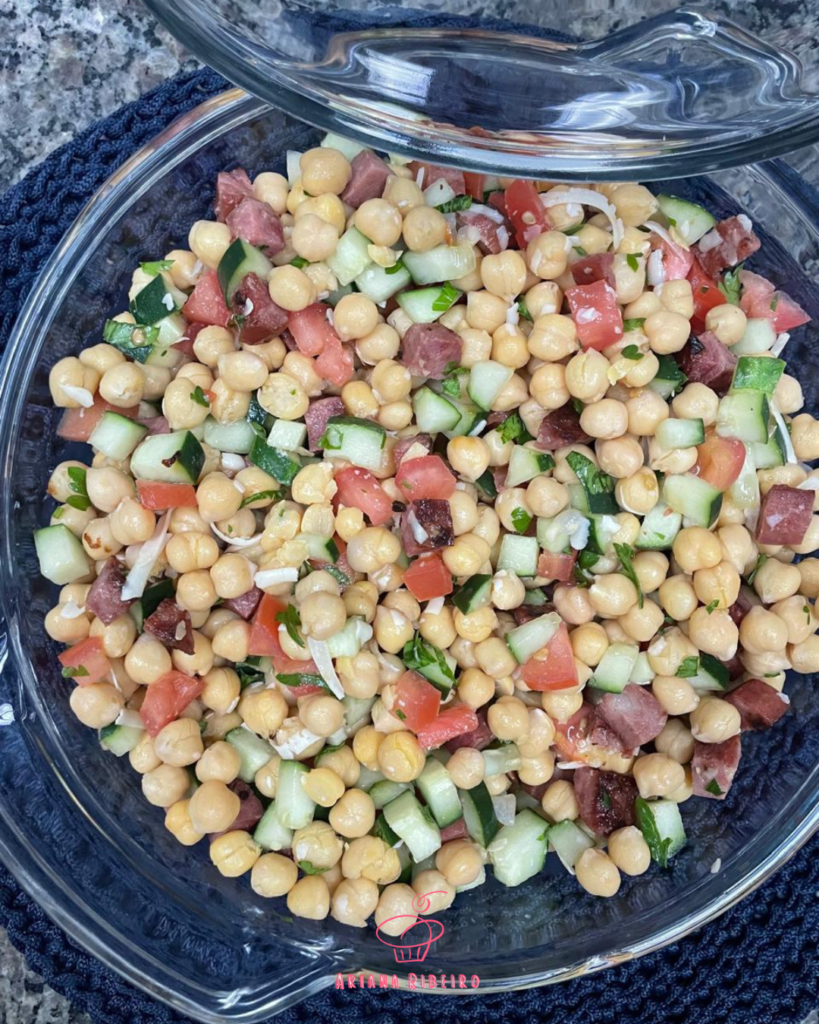 Como Fazer Salada de Grão de Bico - arianaribeiros.com.br
